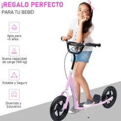 New - Patinete Scooter Ajustable 2 ruedas Rosa Patines Y Monopatines