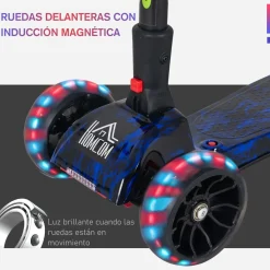 Hot - Patinete scooter Azul con efectos de luz y sonido Patines Y Monopatines