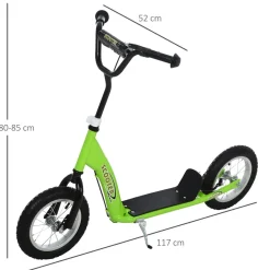 - Patinete Scooter Ajustable 2 ruedas Verde*Homcom Online