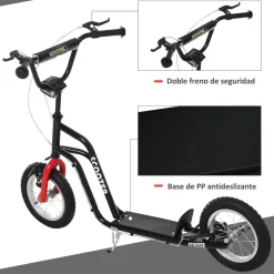 Sale - Patinete Scooter regulable Negro Patines Y Monopatines