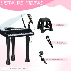 Online Homcom - Piano electrónico 32 teclas con taburete Música|Electrónicos
