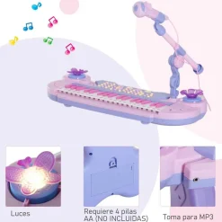 Discount - Piano Infantil 37 Teclas Rosa Música|Electrónicos