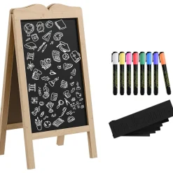 Homcom - Pizarra caballete doble con tizas y plantillas*VINSETTO Best