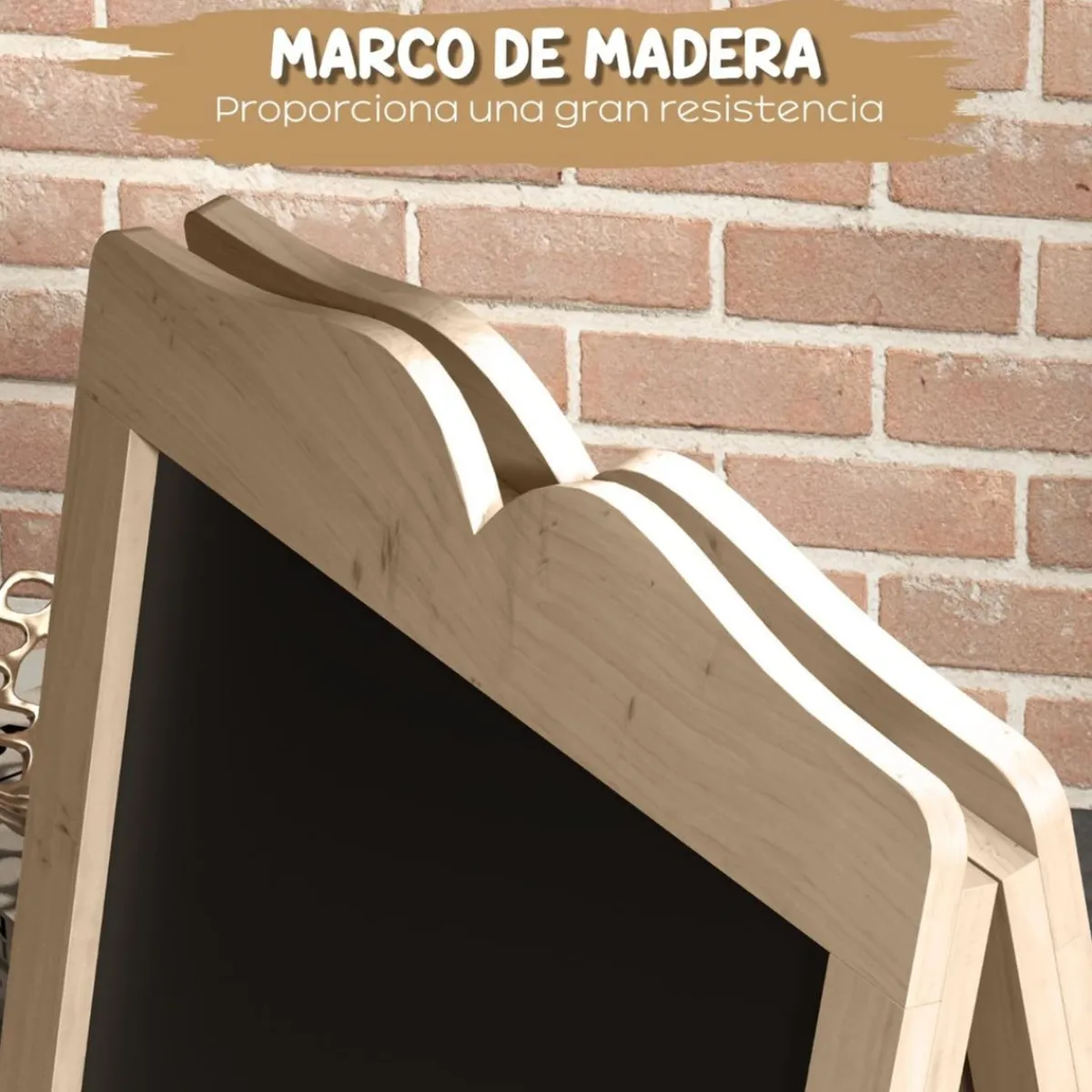 Homcom - Pizarra caballete doble con tizas y plantillas*VINSETTO Best