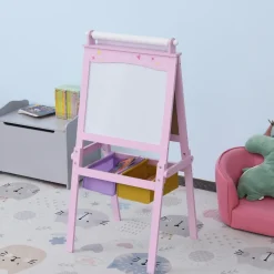 - Pizarra infantil 3 en 1 con caballete*Homcom Hot