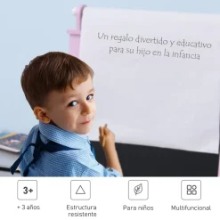 - Pizarra infantil 3 en 1 con caballete*Homcom Hot