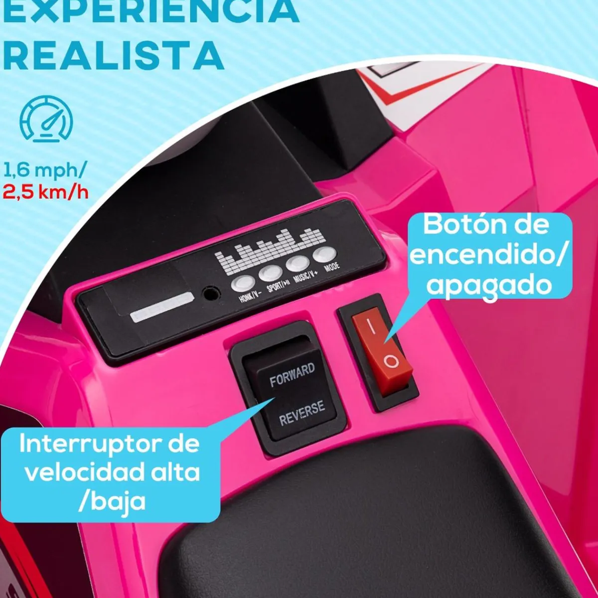 - Quad eléctrico batería 6 V*Homcom Online