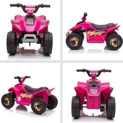 - Quad Eléctrico Batería 6V Rosa*Homcom Best