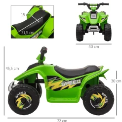 - Quad Eléctrico Batería 6V Verde*Homcom Discount