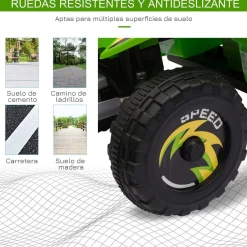 - Quad Eléctrico Batería 6V Verde*Homcom Discount