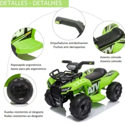 Clearance - Quad eléctrico con faros LED verde Vehículos De Batería O A Pedales