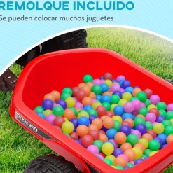 - Quad Eléctrico Rojo con Remolque*Homcom Discount