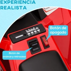 - Quad Eléctrico Rojo con Remolque*Homcom Discount