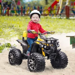 Online - Quad eléctrico 12V amarillo Vehículos De Batería O A Pedales