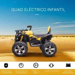 Online - Quad eléctrico 12V amarillo Vehículos De Batería O A Pedales