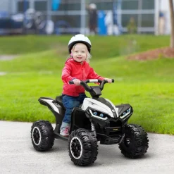 New - Quad eléctrico 12V blanco Vehículos De Batería O A Pedales