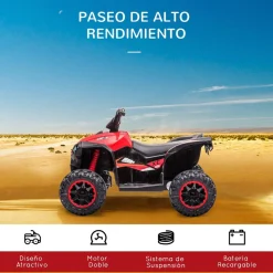 - Quad eléctrico 12V rojo*Homcom Hot