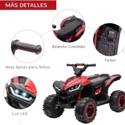 - Quad eléctrico 12V rojo*Homcom Hot
