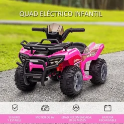 - Quad eléctrico 6V rosa*Homcom Best