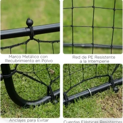 - Red reboteadora deportes plegable*Homcom Outlet