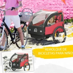 - Remolque para bicicleta Rojo Bicicletas|Portabebés Y Bici·Bicicleta Y Accesorios