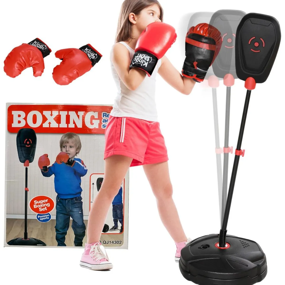 Homcom - Saco de boxeo infantil de pie 124 cm*AIYAPLAY