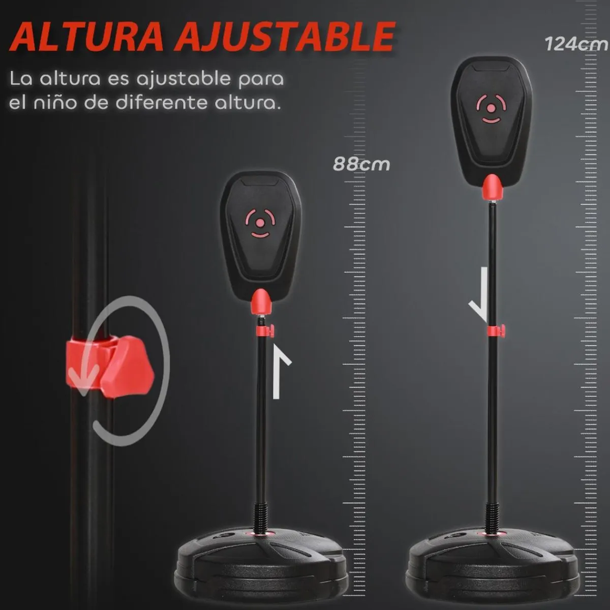 Homcom - Saco de boxeo infantil de pie 124 cm*AIYAPLAY