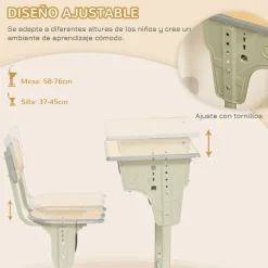- Set Pupitre + Silla infantil Vintage*Homcom Discount
