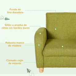 - Sillón infantil Verde*Homcom New