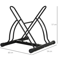 - Soporte de estacionamiento 2 bicicletas Negro*Homcom Best