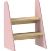Homcom - Taburete Escalera infantil madera Rosa*AIYAPLAY Best