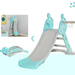 - Tobogán Infantil con Aro Baloncesto*Homcom Hot