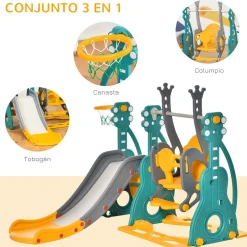 Discount - Tobogán infantil con columpio Toboganes