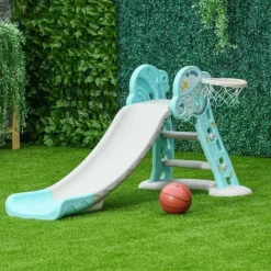 Sale - Tobogán Infantil con Aro Baloncesto Toboganes