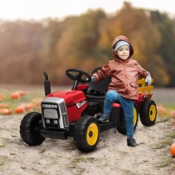 - Tractor elécrico Rojo*Homcom