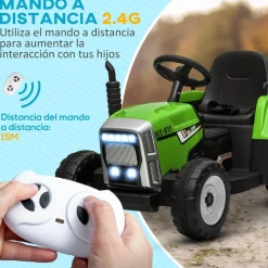- Tractor elécrico Verde*Homcom Clearance