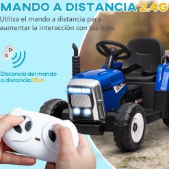 - Tractor eléctrico batería con remolque y mando a distancia*Homcom Online