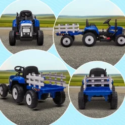 - Tractor eléctrico batería con remolque y mando a distancia*Homcom Online