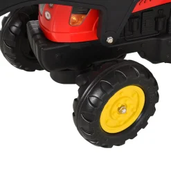 Outlet - Tractor excavadora a pedales con remolque rojo Vehículos De Batería O A Pedales
