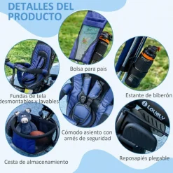- Triciclo evolutivo Azul*Homcom Discount