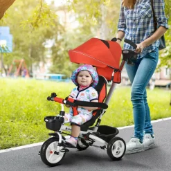 Sale - Triciclo Evolutivo con capota Reflectante - Rojo Motos Y Triciclos