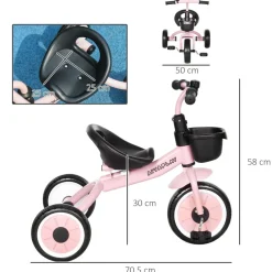 - Triciclo infantil Rosa*Homcom New