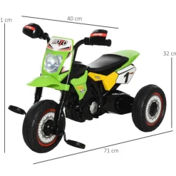 - Triciclo Moto de Montaña Infantil Verde*Homcom Discount