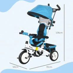 Clearance - Triciclo para bebé con capota Azul Motos Y Triciclos