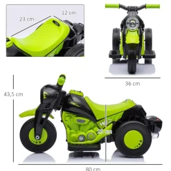 Homcom - Trimoto eléctrica batería 6 V con música y juegos Amarillo*AIYAPLAY Discount