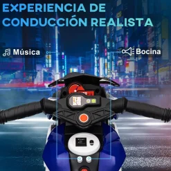 Clearance - Trimoto eléctrica infantil Negro/Azul Vehículos De Batería O A Pedales