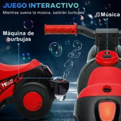 Discount Homcom - Trimoto eléctrica batería 6 V con música y juegos Rojo Vehículos De Batería O A Pedales
