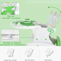 - Trona 3 en 1 verde*Homcom Best