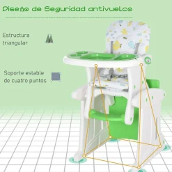 - Trona 3 en 1 verde*Homcom Best