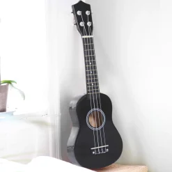 - Ukelele soprano 21" Madera Negro Música|Electrónicos